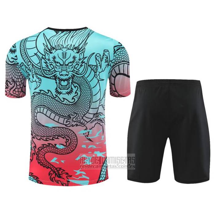 Chandal del Real Madrid Dragon Manga Corta 2024-2025 Verde y Rojo - Pantalon Corto